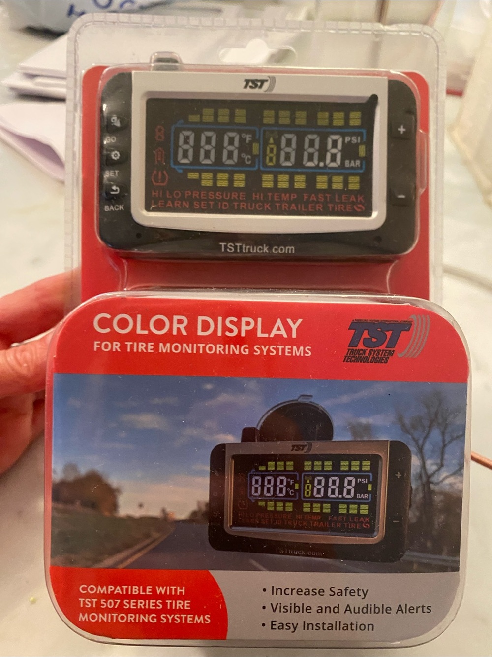 TST Color Display Tire Monitoring System Monitor - Black